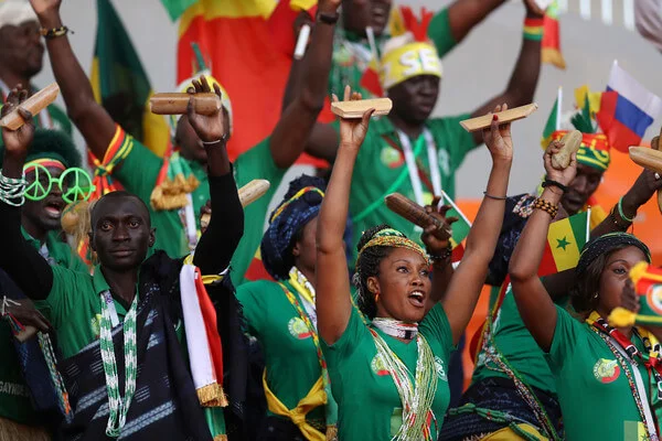 Senegal fans enjoy the pre match atmosphere prior to the 2018 FIFA World Cup Russia group H match between Japan and Senegal at Ekaterinburg Arena on June 24, 2018 in Yekaterinburg, Russia. (June 23, 2018 - Source: Clive Rose/Getty Images Europe)