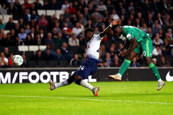 Isaac Success of Watford scores his sides first goal during the Carabao Cup Third Round match between Tottenham Hotspur and Watford at Stadium mk on September 26, 2018 in Milton Keynes, England. (Sept. 25, 2018 - Source: Getty Images Europe)