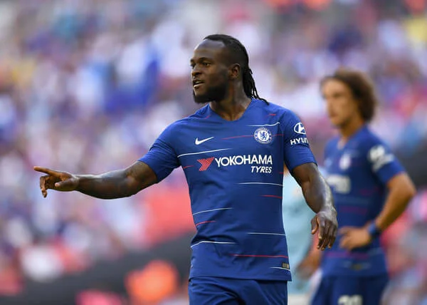 Victor Moses of Chelsea looks on during the FA Community Shield match between Manchester City and Chelsea at Wembley Stadium on August 5, 2018 in London, England. (Aug. 4, 2018 - Source: Clive Mason/Getty Images Europe)