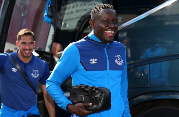 Oumar Niasse of Everton arrives at the stadium prior to the Premier League match between Everton and Southampton at Goodison Park on May 5, 2018 in Liverpool, England. (May 4, 2018 - Source: Alex Livesey/Getty Images Europe)