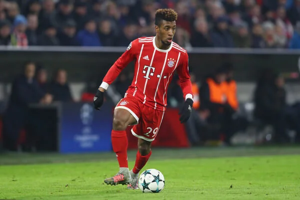 Kingsley Coman of FC Bayern Muenchen runs with the ball during the UEFA Champions League group B match between Bayern Muenchen and Paris Saint-Germain at Allianz Arena on December 5, 2017 in Munich, Germany. (Dec. 4, 2017 - Source: Alexander Hassenstein/Bongarts)