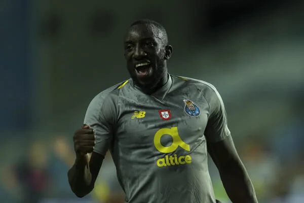Moussa Marega of FC Porto celebrates scoring Porto goal in action during the match between FC Porto v Everton FC for Algarve Football Cup 2018 at Estadio do Algarve on July 22, 2018 in Faro, Portugal. (July 21, 2018 - Source: Carlos Rodrigues/Getty Images Europe)
