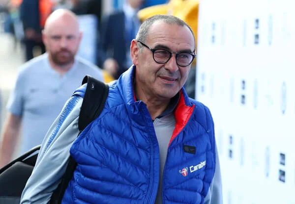 Maurizio Sarri, Manager of Chelsea arrives prior to the Premier League match between Chelsea FC and Manchester United at Stamford Bridge on October 20, 2018 in London, United Kingdom. (Oct. 19, 2018 - Source: Clive Rose/Getty Images Europe