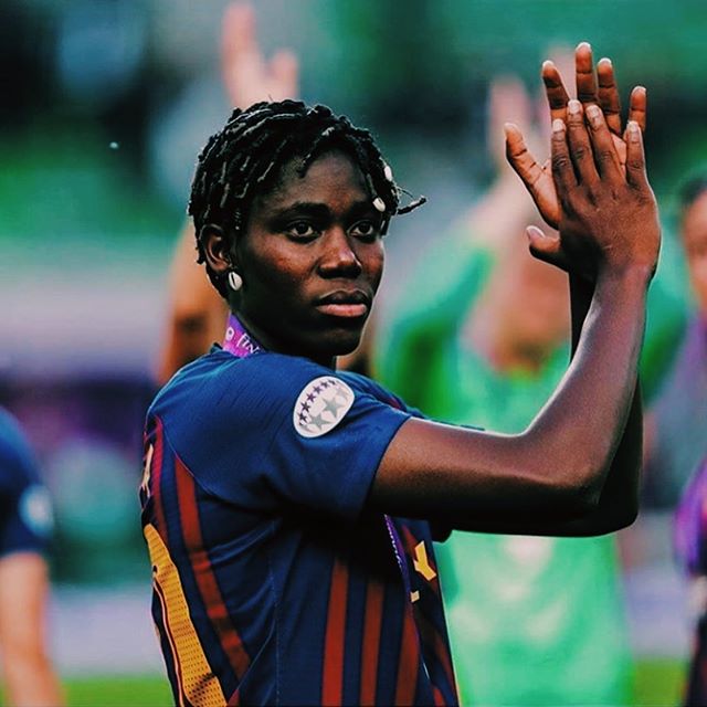 Huge congrats to Naija 🇳🇬 and @fcbfemeni forward @asisat_oshoala who became the first African to both play and score in a UEFA Women&rsquo;s Champions League final. Can&rsquo;t wait to see her light it up in France next month at the World Cup.