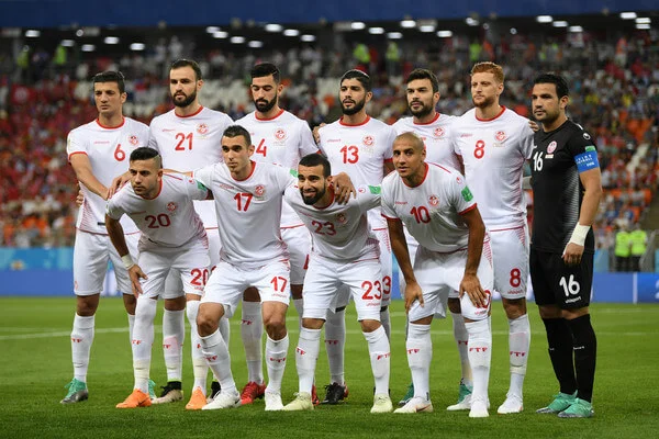 Tunisia pose prior to the 2018 FIFA World Cup Russia group G match between Panama and Tunisia at Mordovia Arena on June 28, 2018 in Saransk, Russia. (June 27, 2018 - Source: Shaun Botterill/Getty Images Europe)