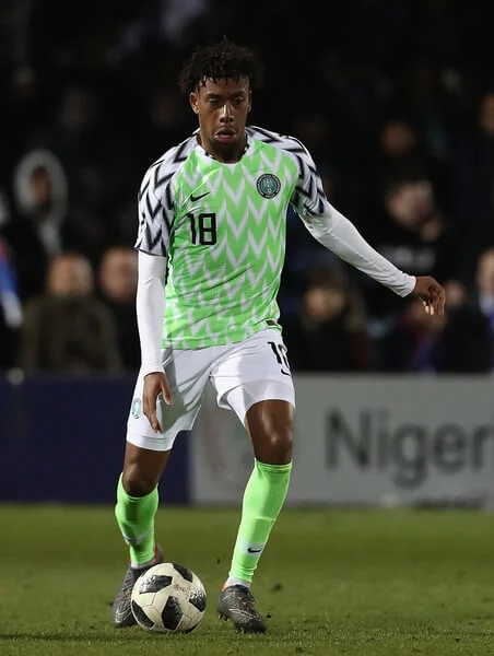 Alexander Iwobi of Nigeria in action during the International Friendly match between Nigeria and Serbia at The Hive on March 27, 2018 in Barnet, England. (March 26, 2018 - Source: Matthew Lewis/Getty Images Europe)