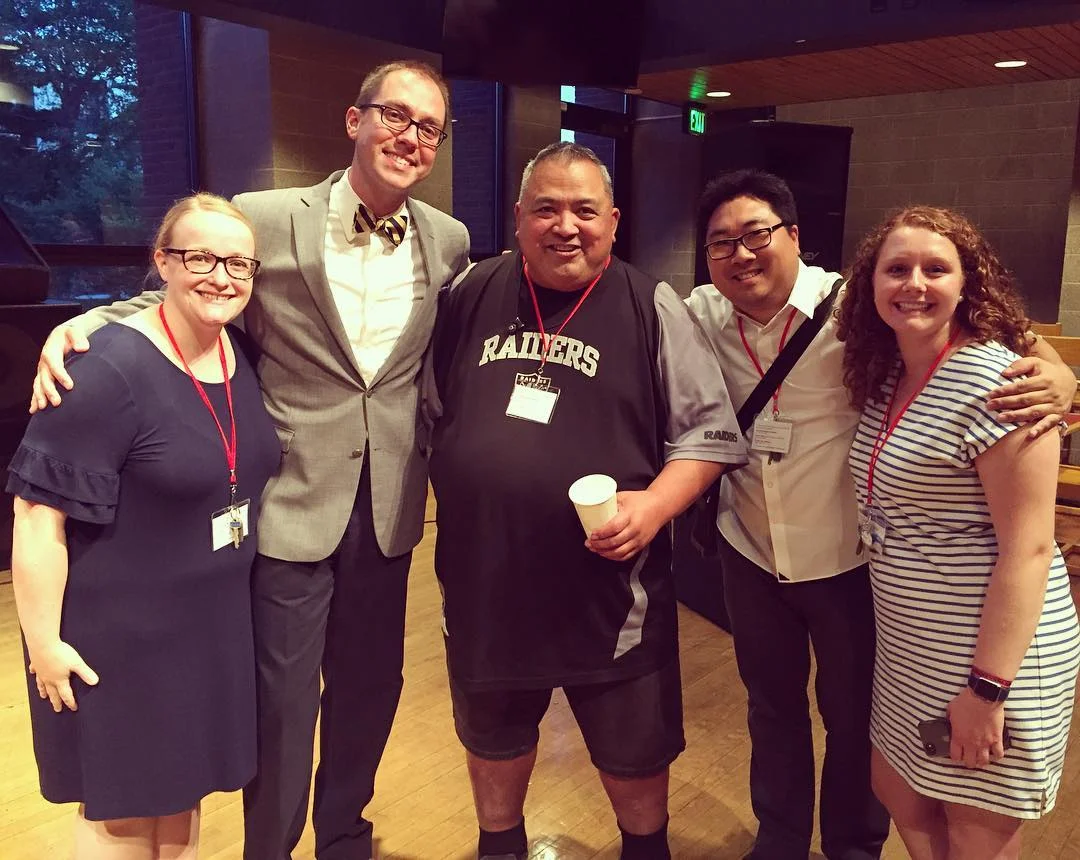 Jesse Manibusan with the One Call Institute leadership team (Jes Garceau, Matt Reichert, Zack Stachowski, and Carmen Grace Poppert)