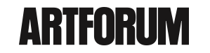 ARTFORUM logo in black bold letters