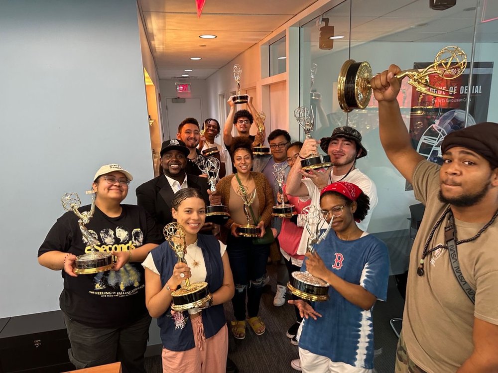   Cohort 6 found some Emmy Awards while onsite at WGBH!  