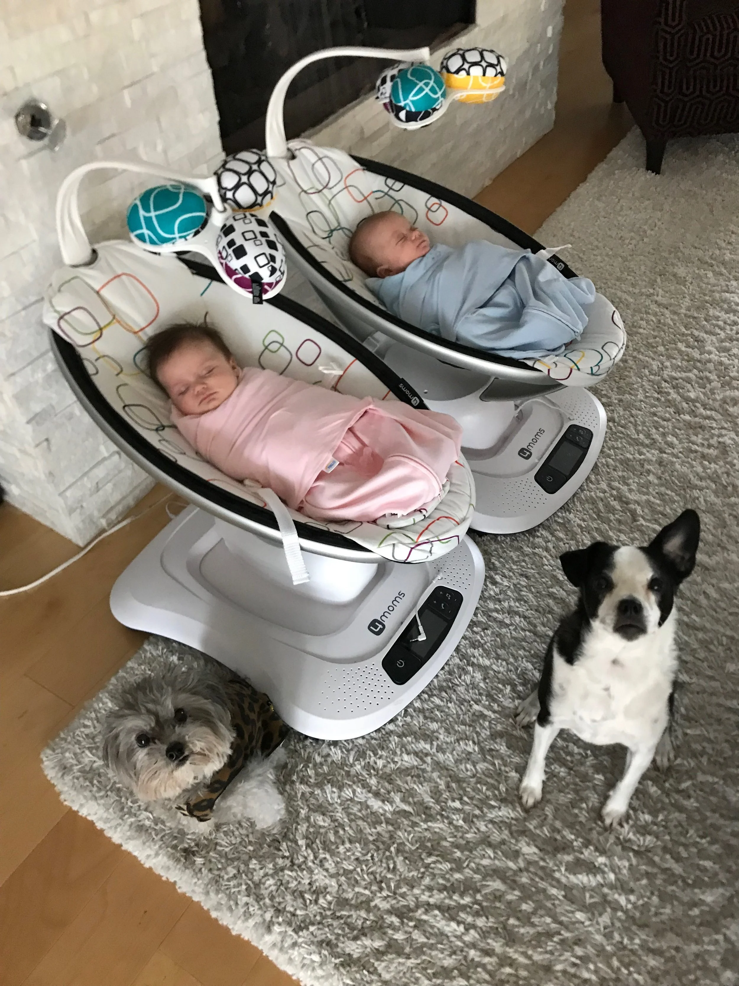 Newborn Twin Baby Bouncer Baby Swing Chair Double Bouncer For