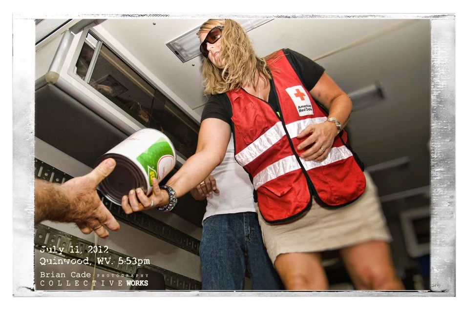 The last can of food is handed out before their departure.