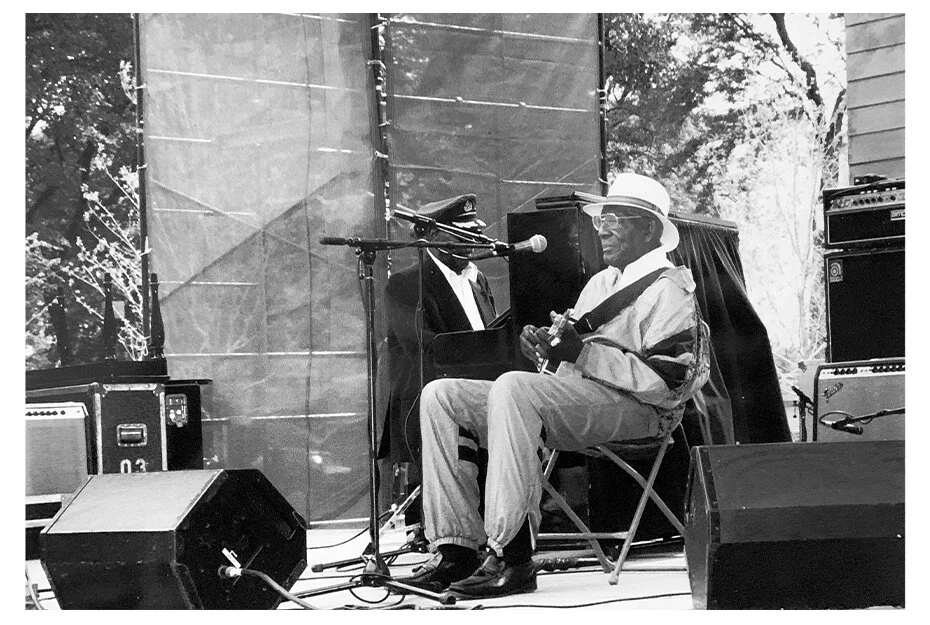 Jimmy Walker.(piano) and Yank Rachell (Mandolin) Chicago Blues Festival, 1995
