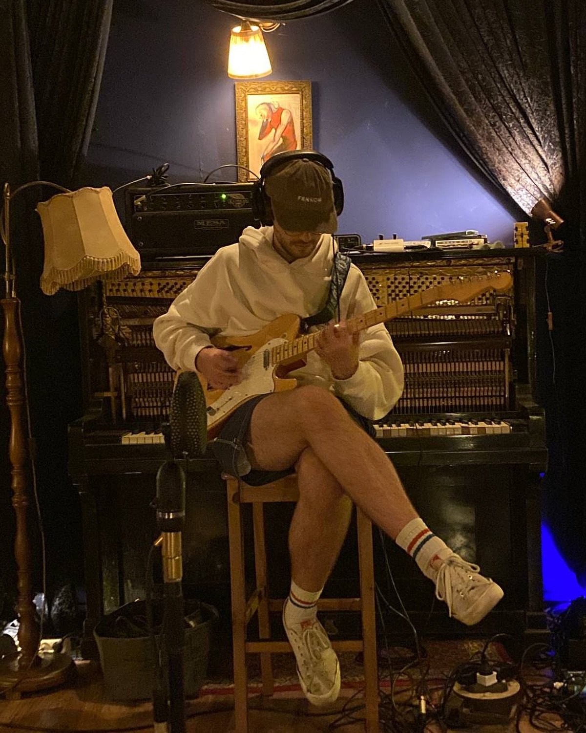 @project.kamera on guitar at @thefamousgoldwatch 

We&rsquo;re heads down in the new studio working on overdubs. It&rsquo;s fucking glorious.

#music #newmusic #postpunk #artrock #berlin #berlinmusic
