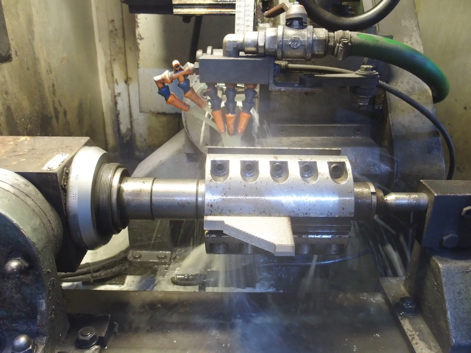 CNC Profile Grinder, detail. Click for larger image