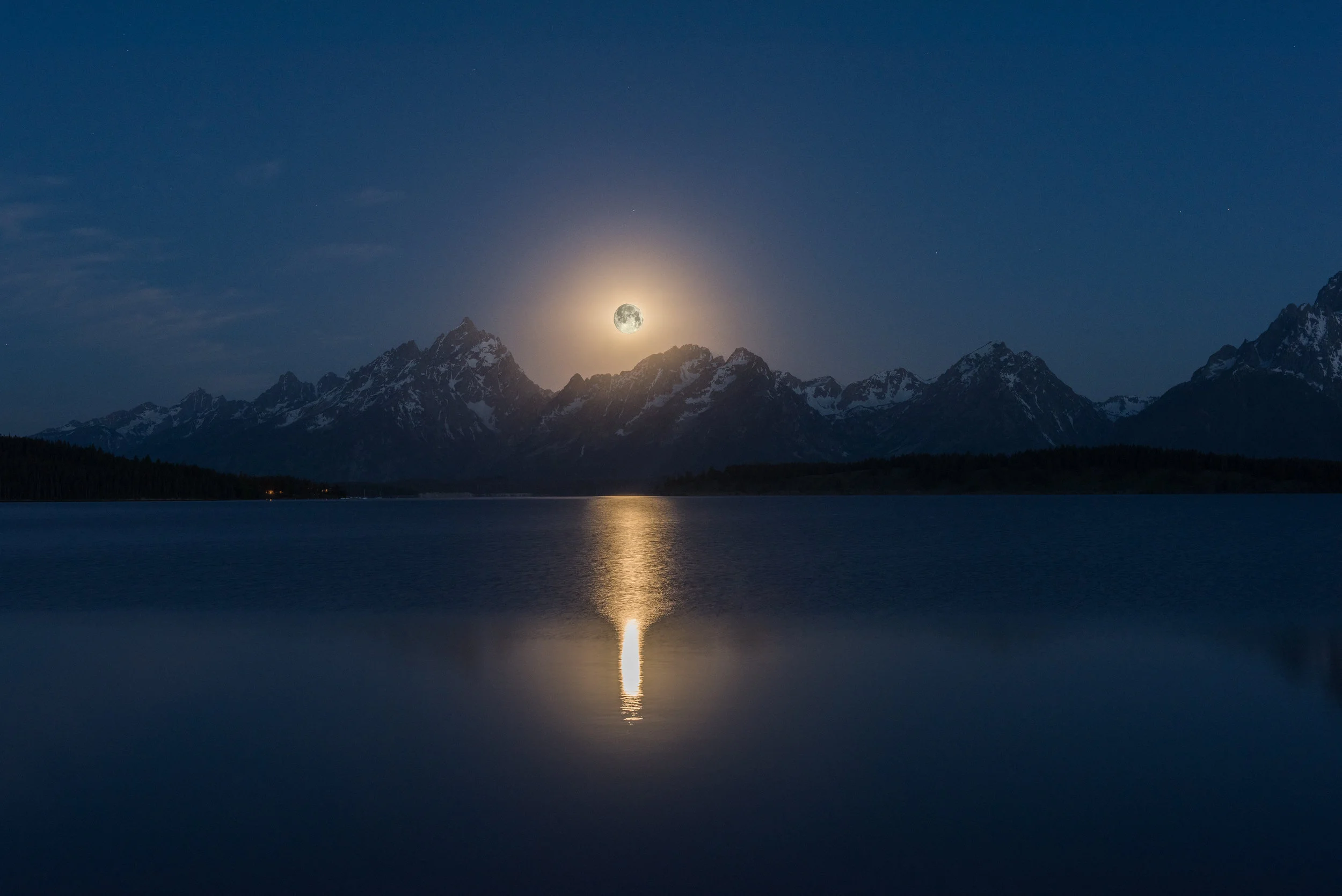 Moonset Behind The Teton Range