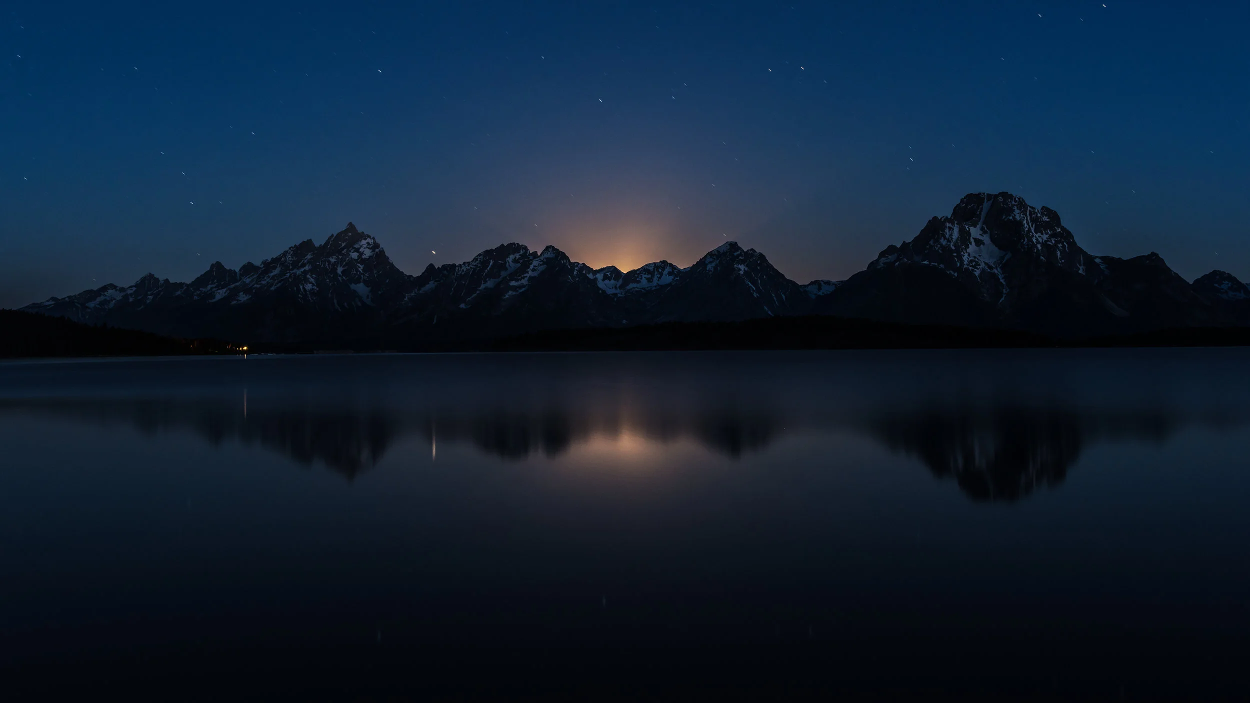 Moonset Behind The Tetons