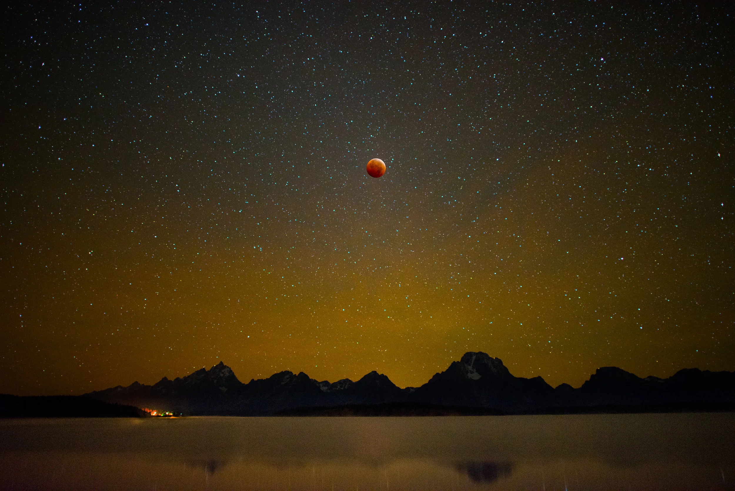 Blood Moon Over Jackson Lake