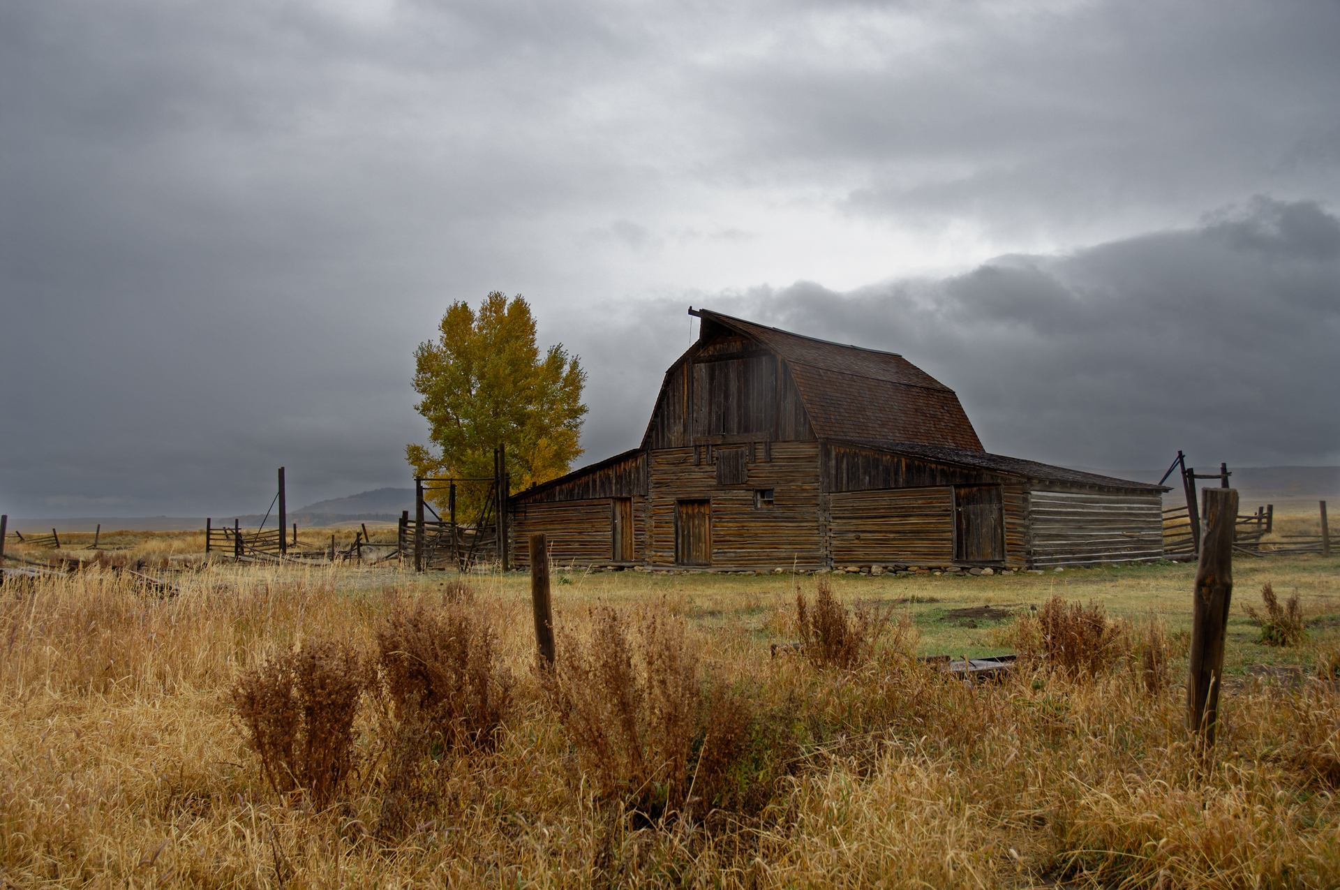 Storm Clouds Above The Moulton Barn