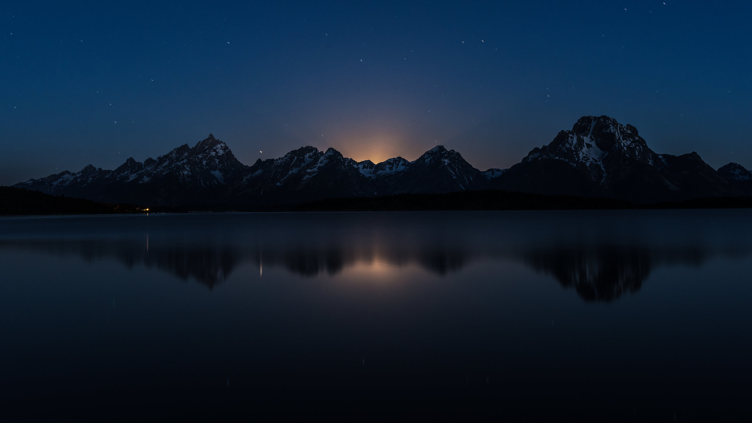 Moonset Behind The Tetons