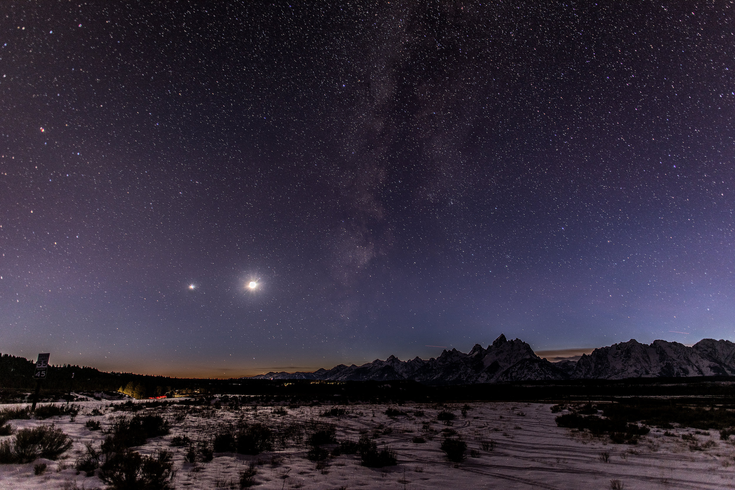 Teton Range Starry Night