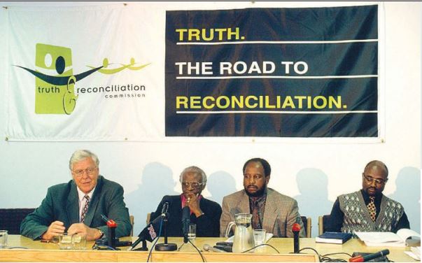 The restorative justice work of the South African Truth and Reconciliation Commission, shown here circa 1996, served as an inspiration for the founders of the USTRC.