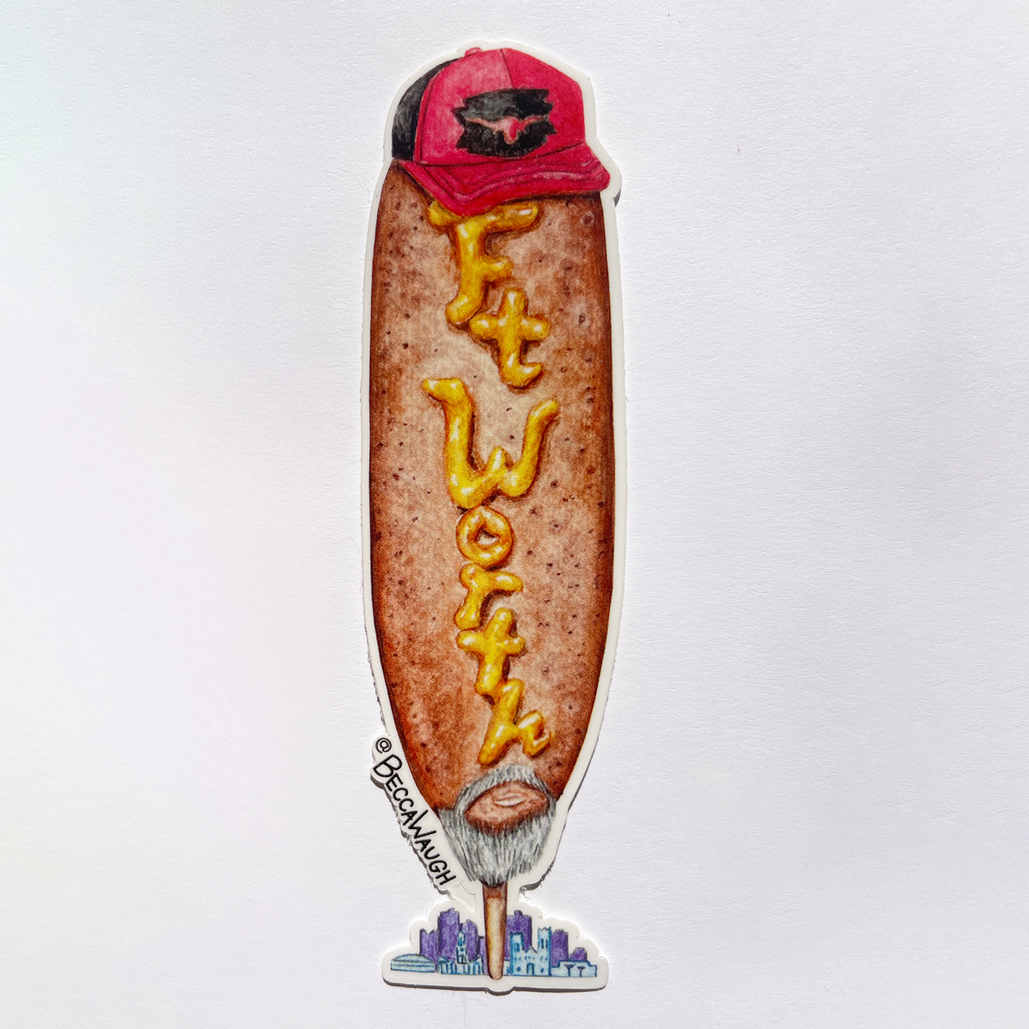 Fort Worth Dog Art Sticker