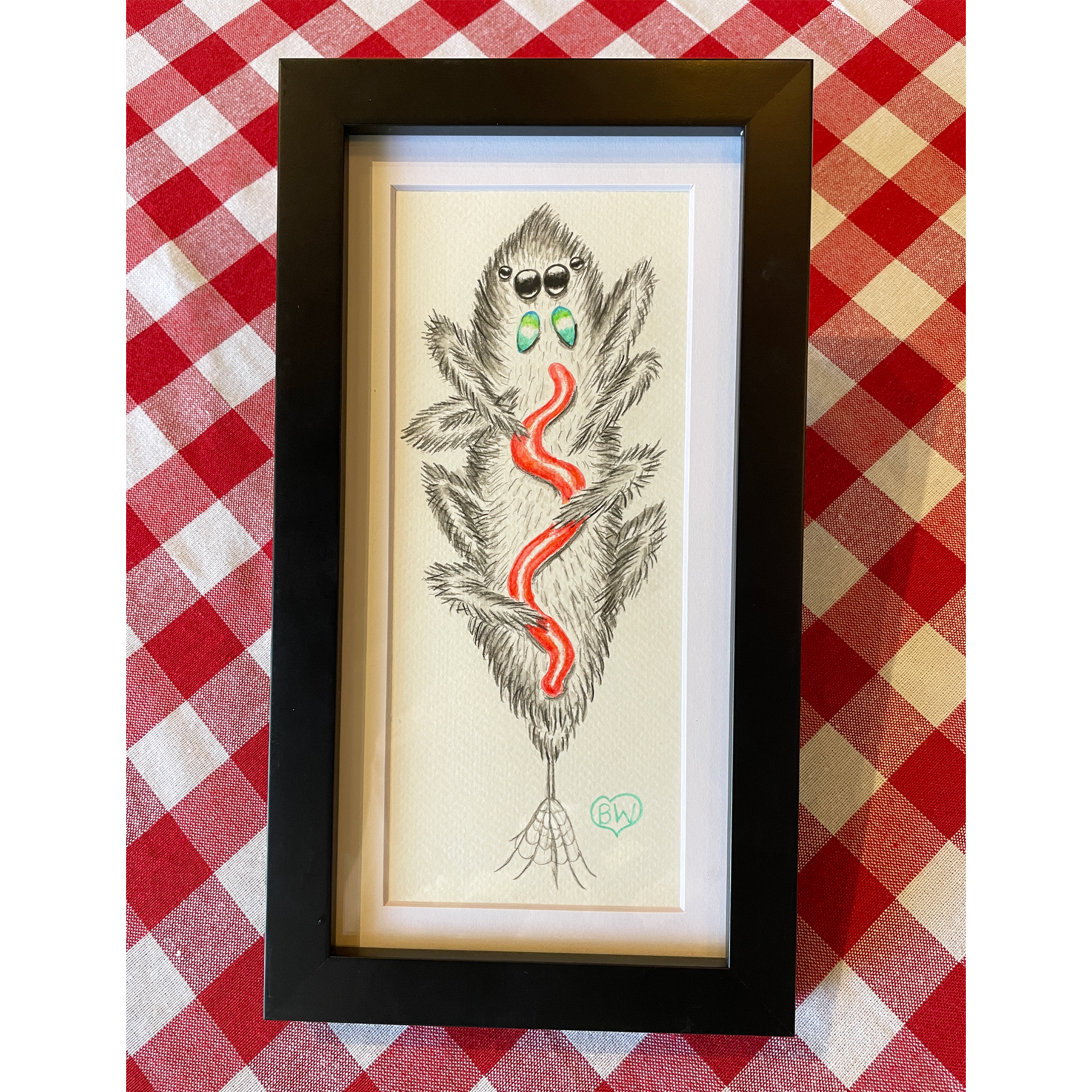 Original "Spider Dog" in Black Frame