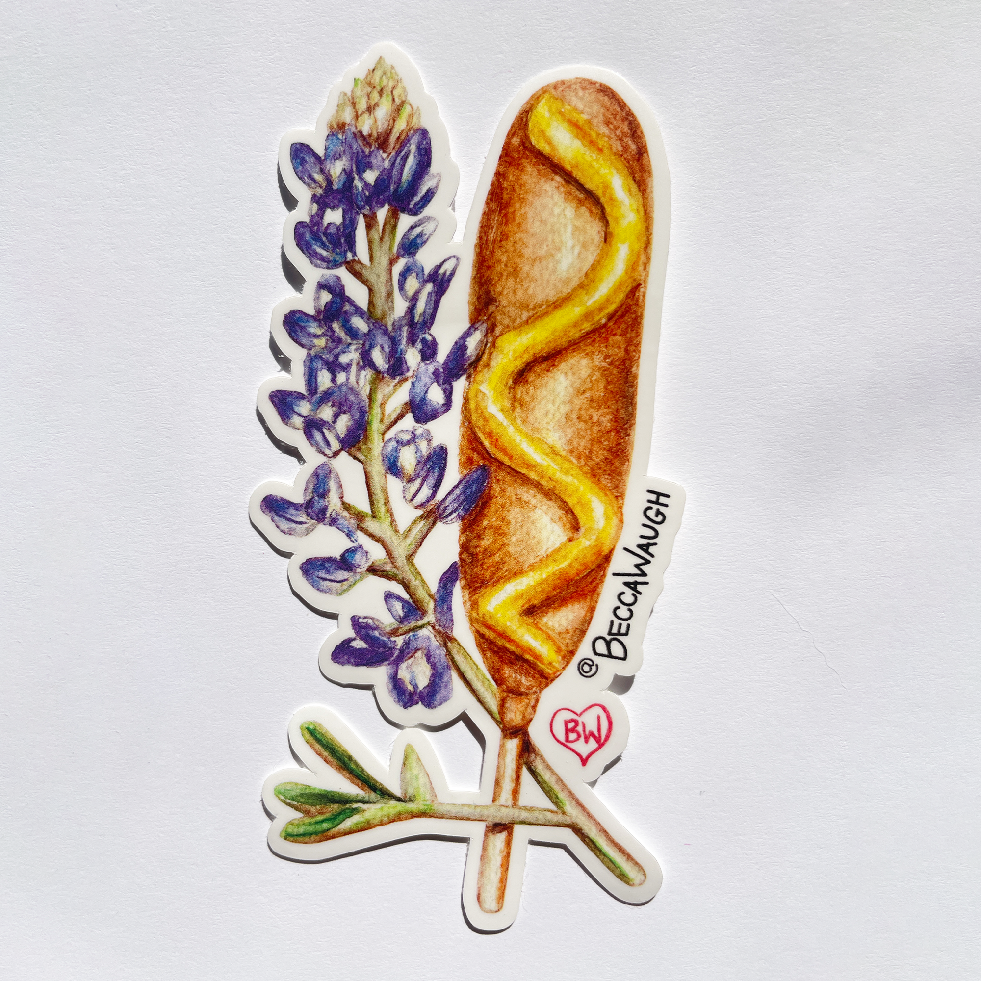Bluebonnet Art Sticker