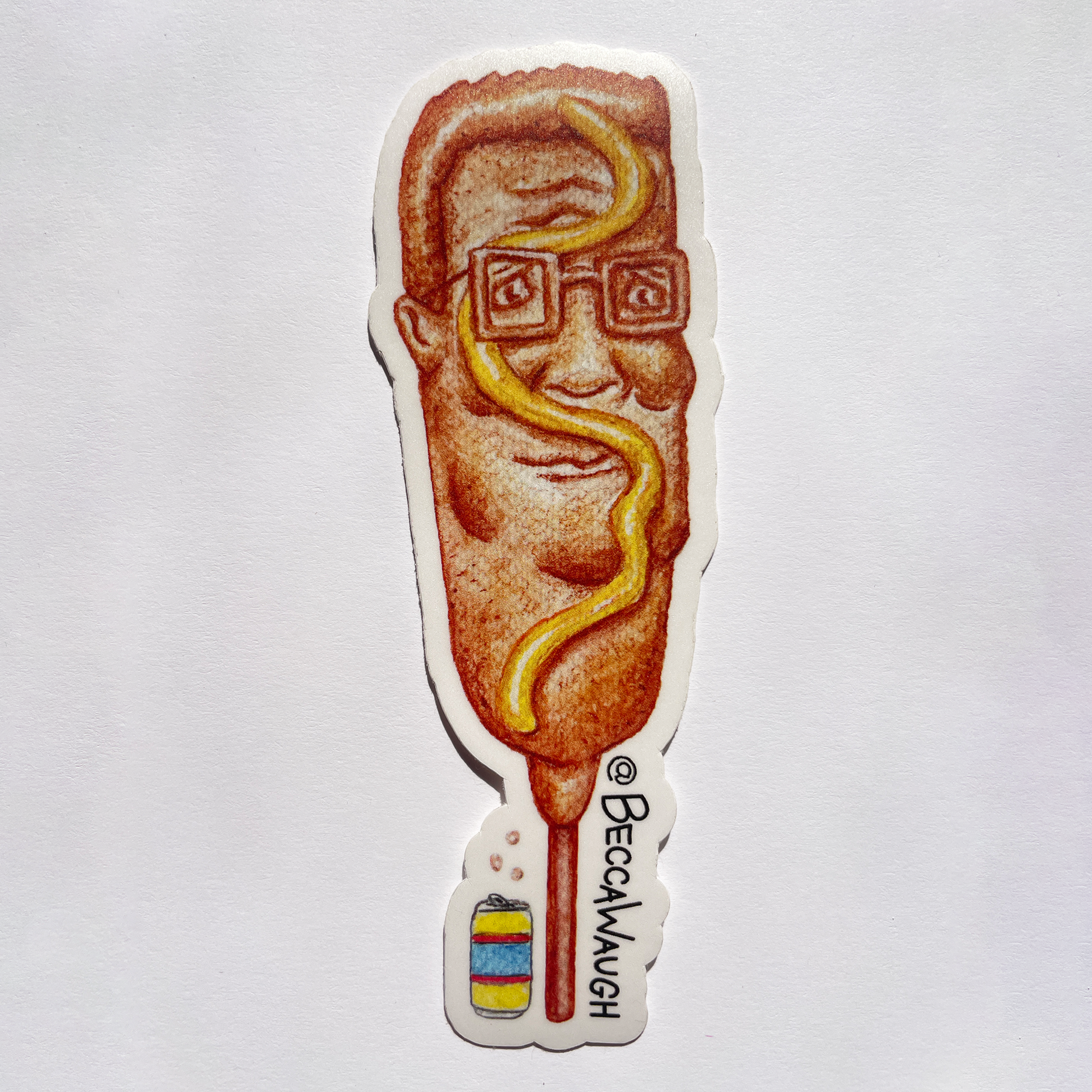 Hank Hill Dog Art Sticker