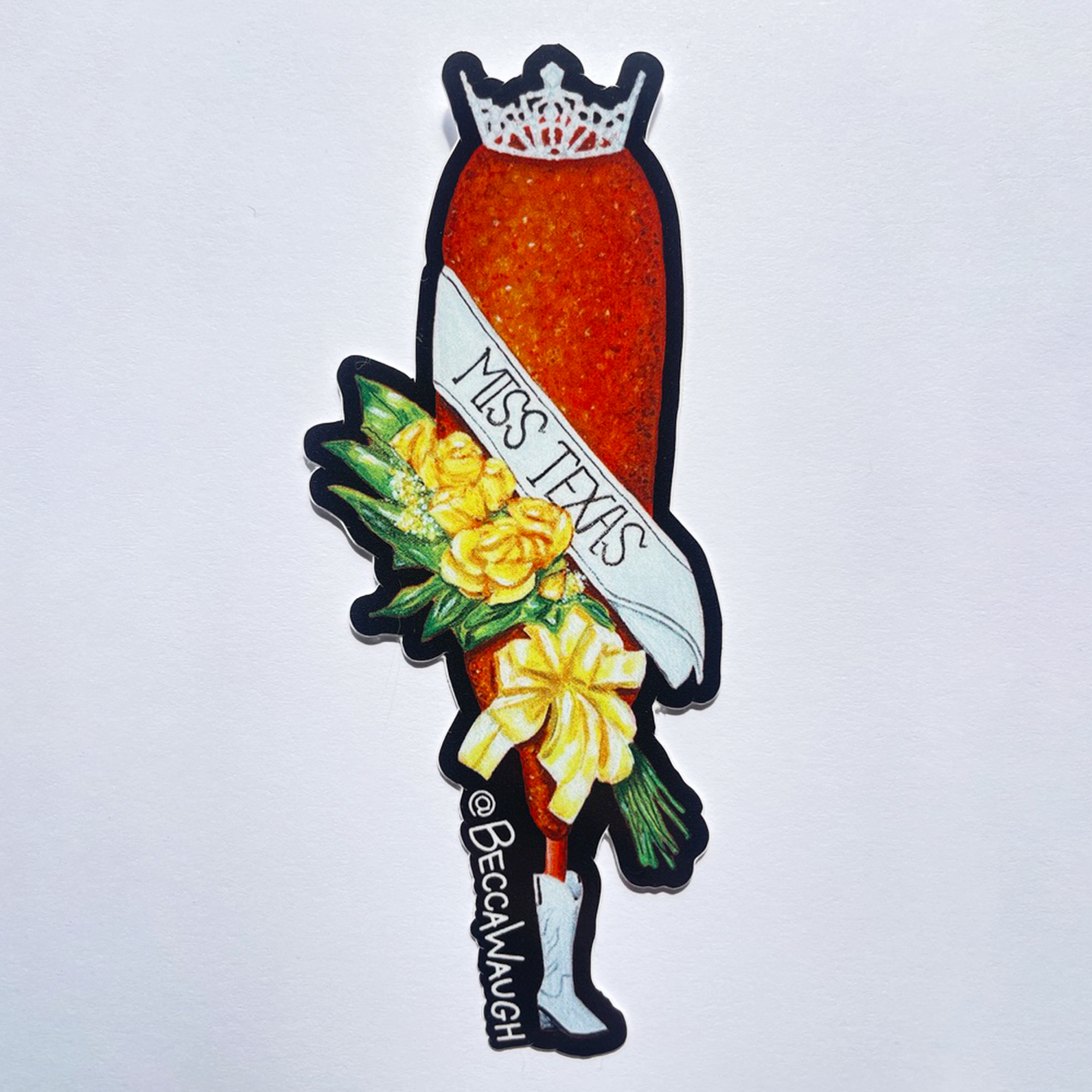 Miss Texas Art Sticker