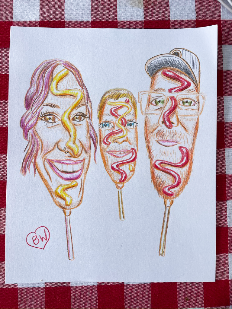 "Quick Draw" Corn Dog Portrait