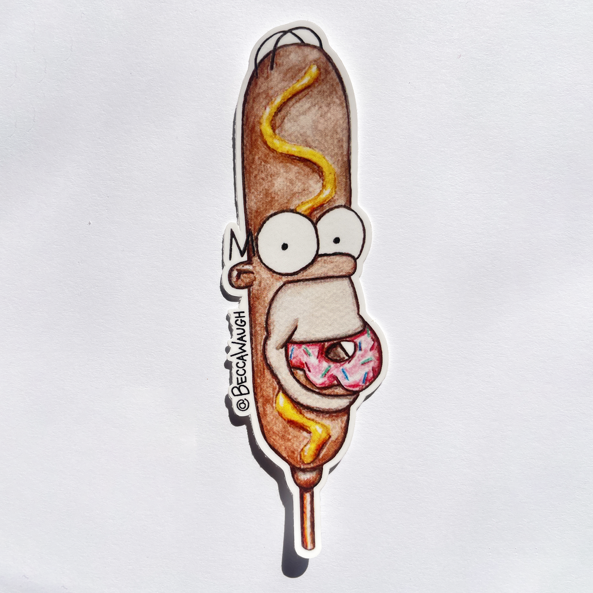 Homer Dog Art Sticker