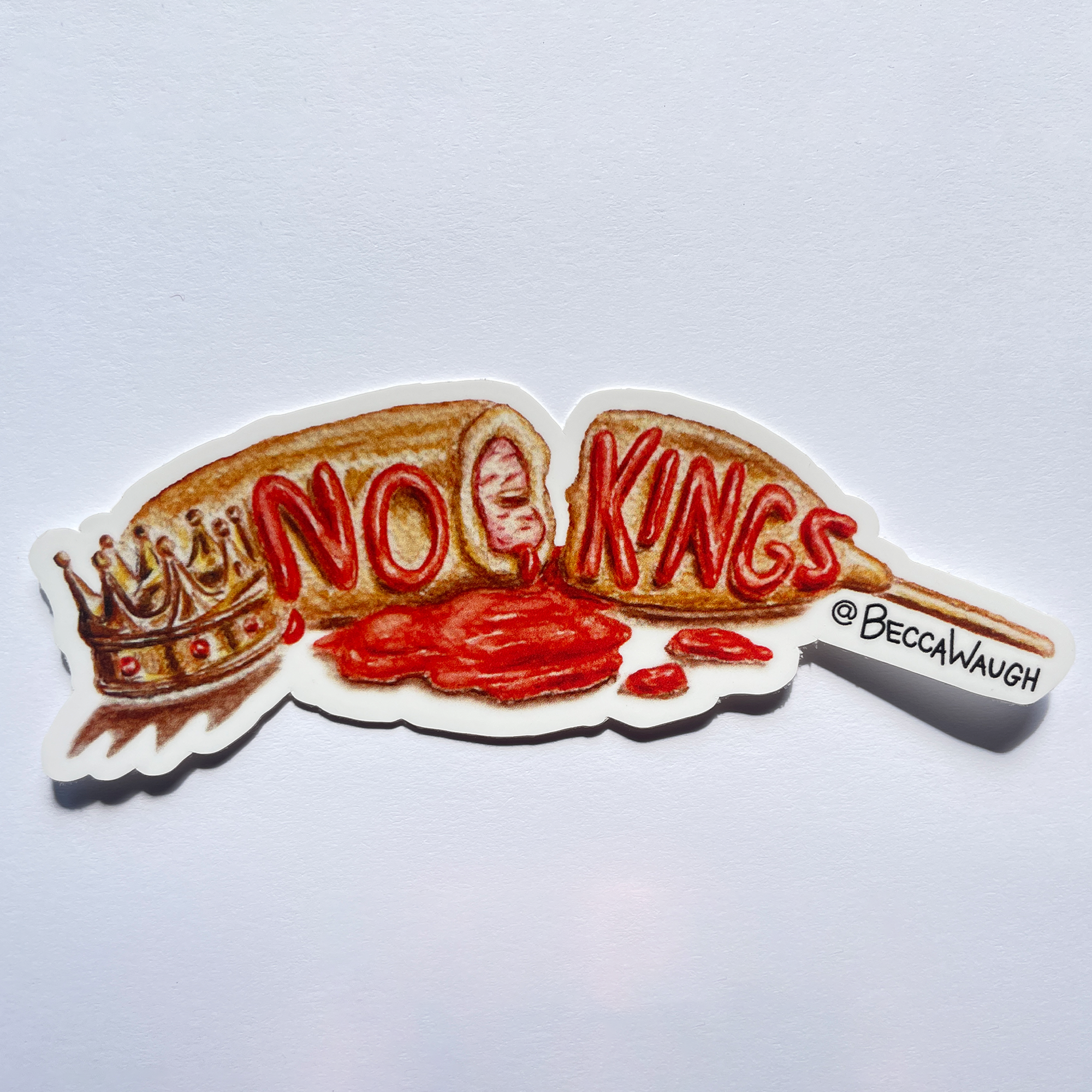 No Kings Art Sticker