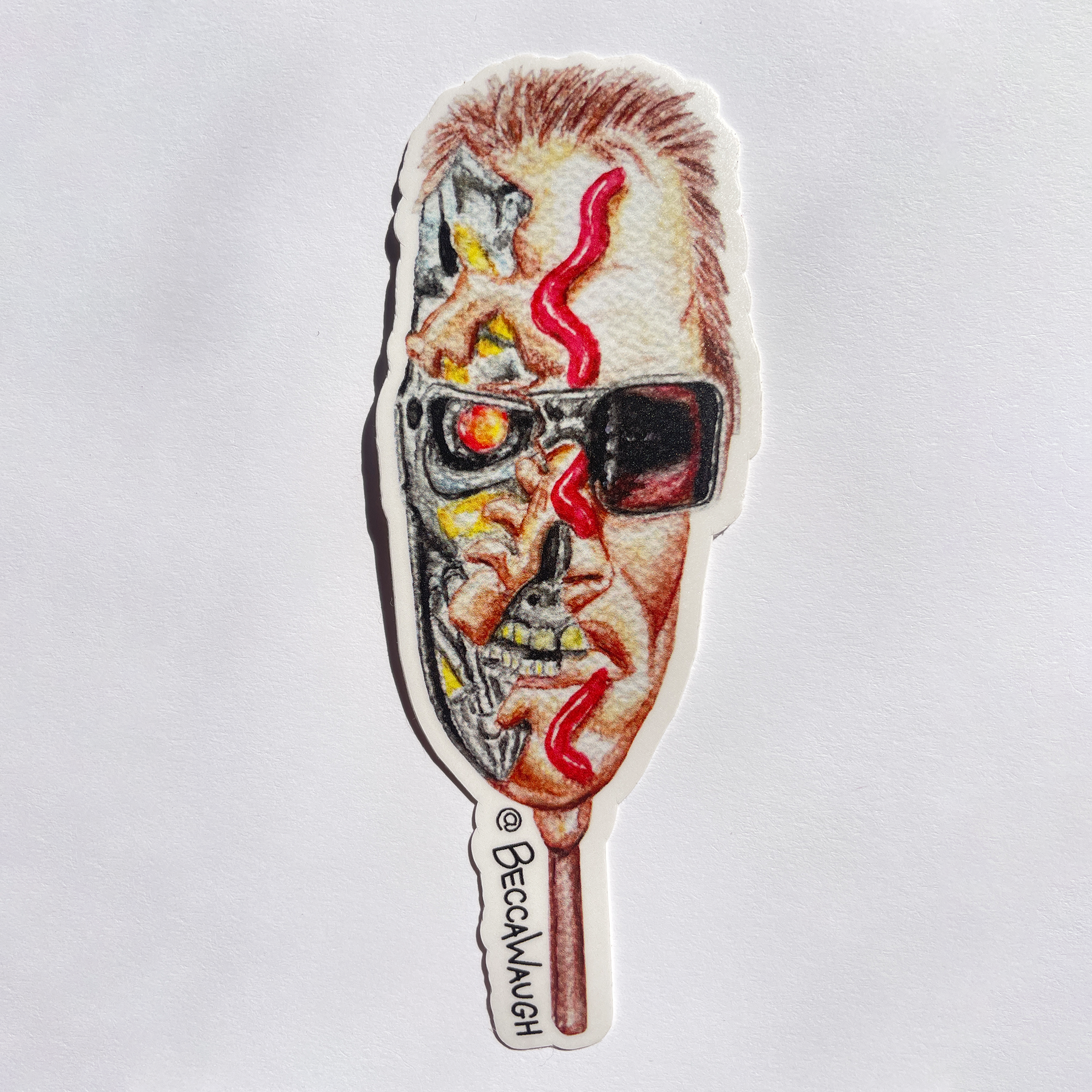 Terminator Dog Art Sticker