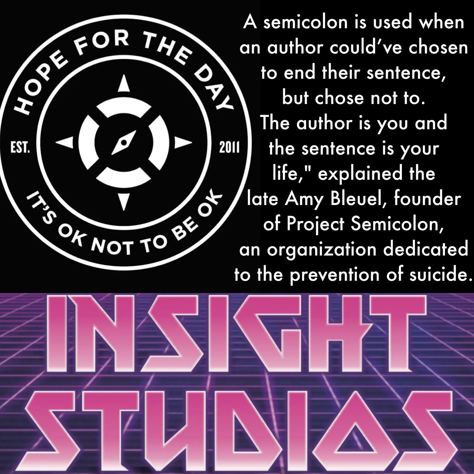 Break The Silence With A Semicolon;
