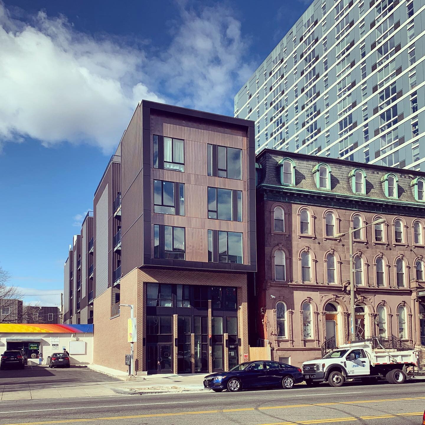 KJO Architecture - North Broad St.  #philly #philadelphia #templeU #broadst #thompsonst #5story #mixeduse #underconstruction #copper #design #streetscape #kjoarchitecture @testerconstruction @mkmgmt