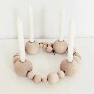 Wooden Beads Wreath