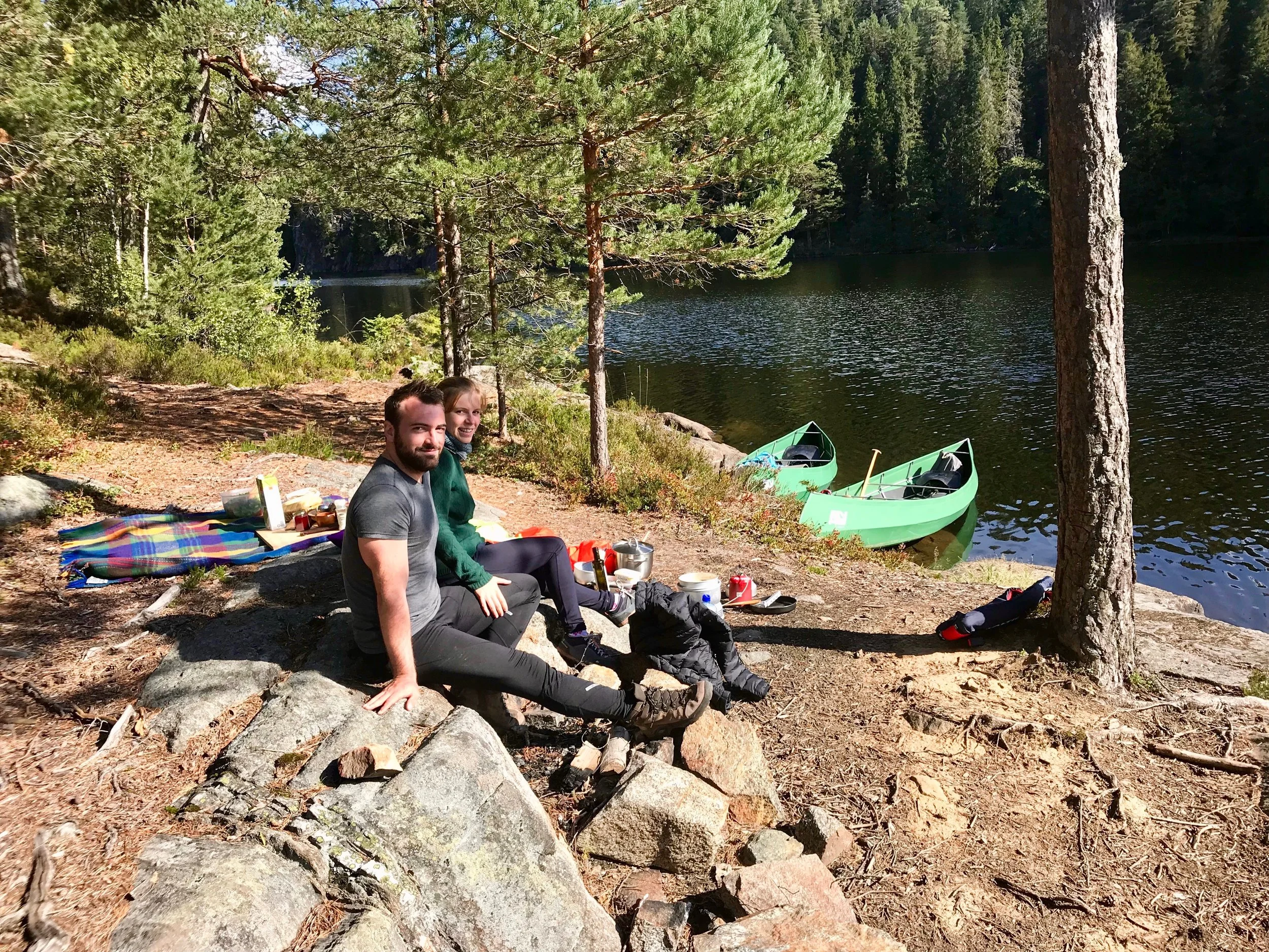 Lunchbreak inside the nature reserve (Photo: Oslo Outdoor)