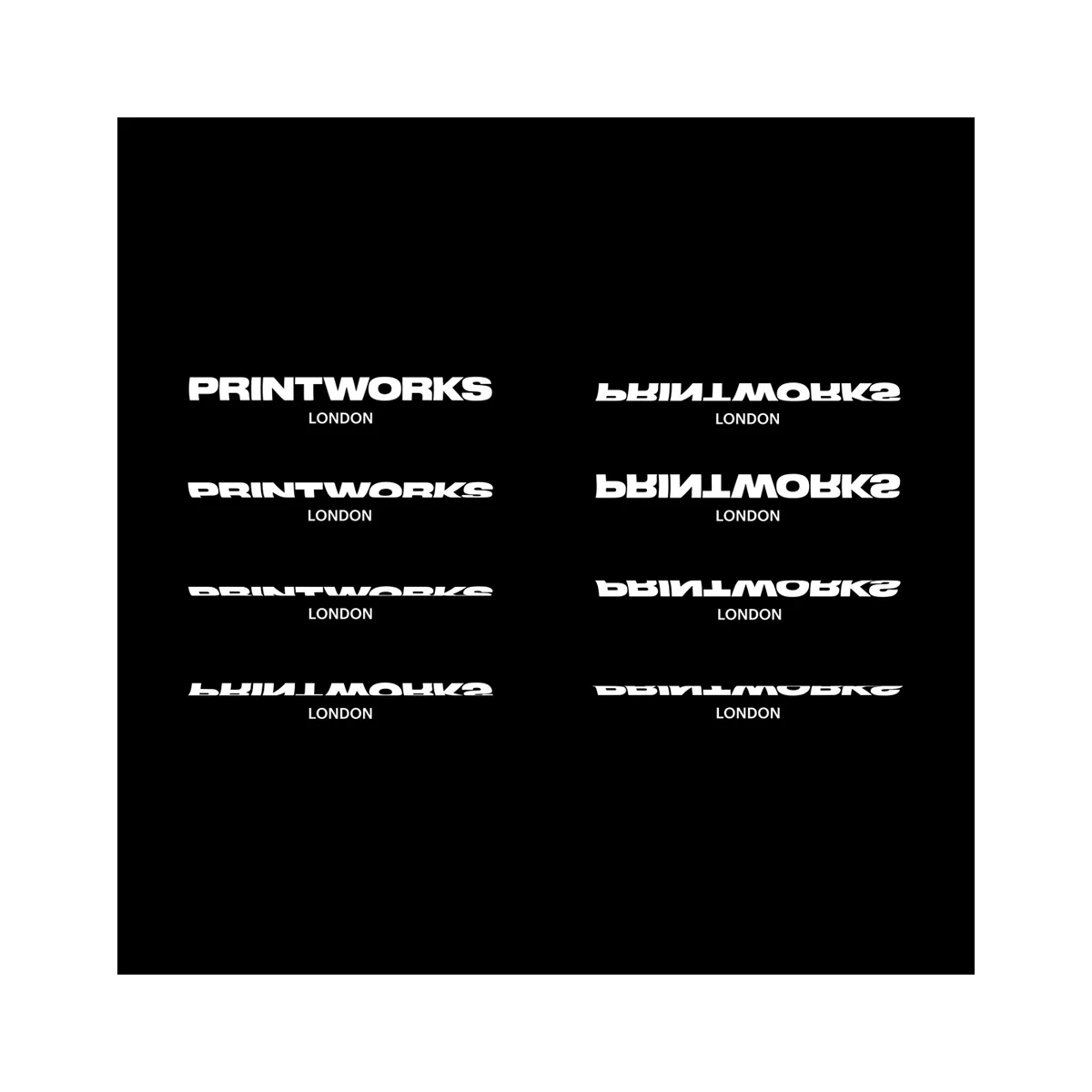 The printworks logo looks like it's rolling of the Press. Great use of distortion to convey the message.