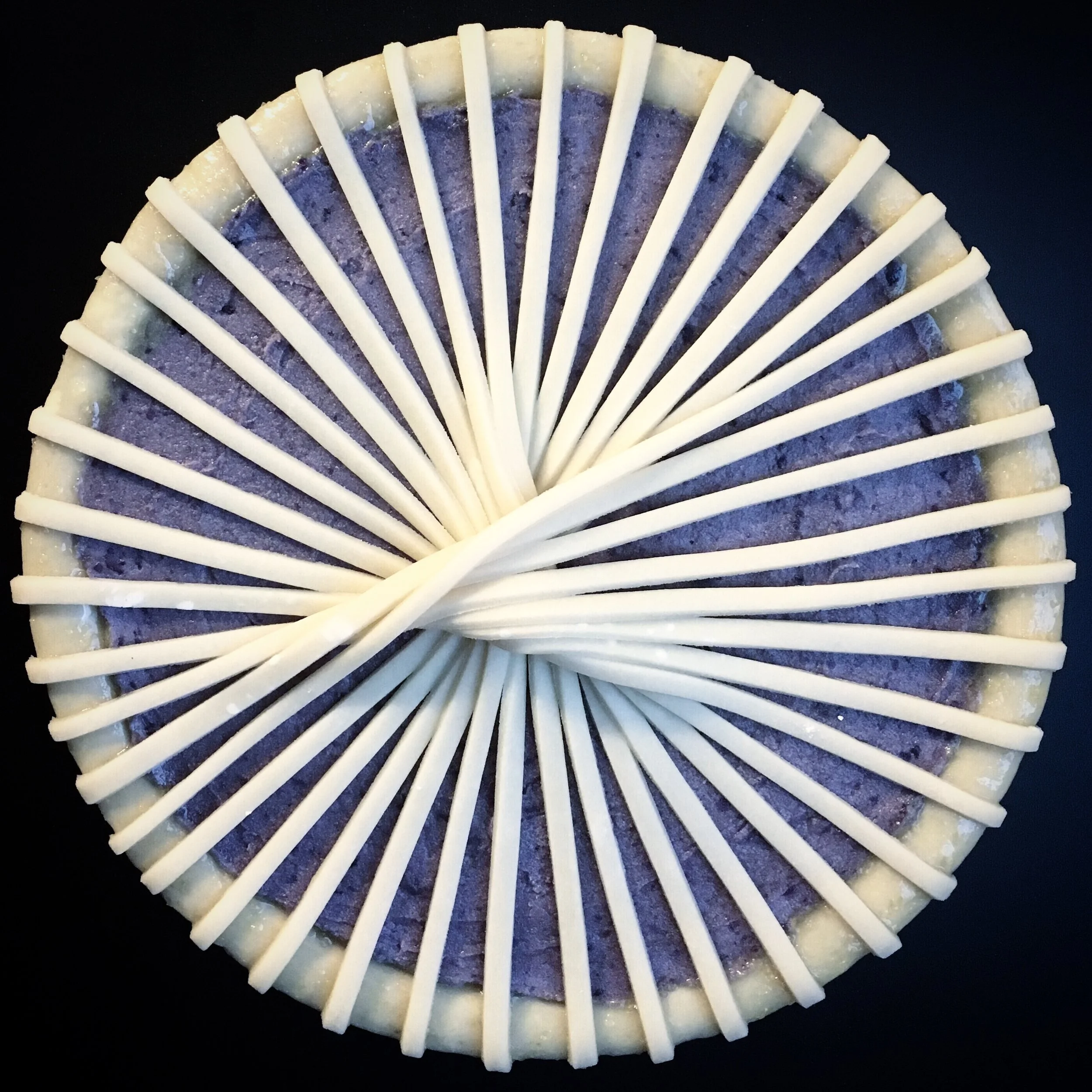  Date: January 17, 2018   The day I met my mash. 🍠| I made this Purple Sweet Potato Pie for  @food52 &nbsp;in November and remember being terrified of this ghastly color. But despite getting off to a bad starch, it baked into a much more pleasing sh