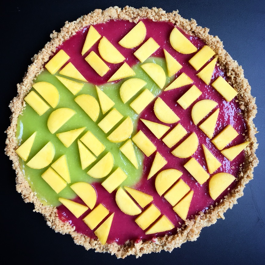  Date: April 29, 2018   Heard through the shapevine. 🍇| Swirled lime and cranberry curd with mango tiles. | Let’s talk about bad words. No, not the ones that require wingding sequences on public platforms. Rather the seemingly innocuous ones that fi