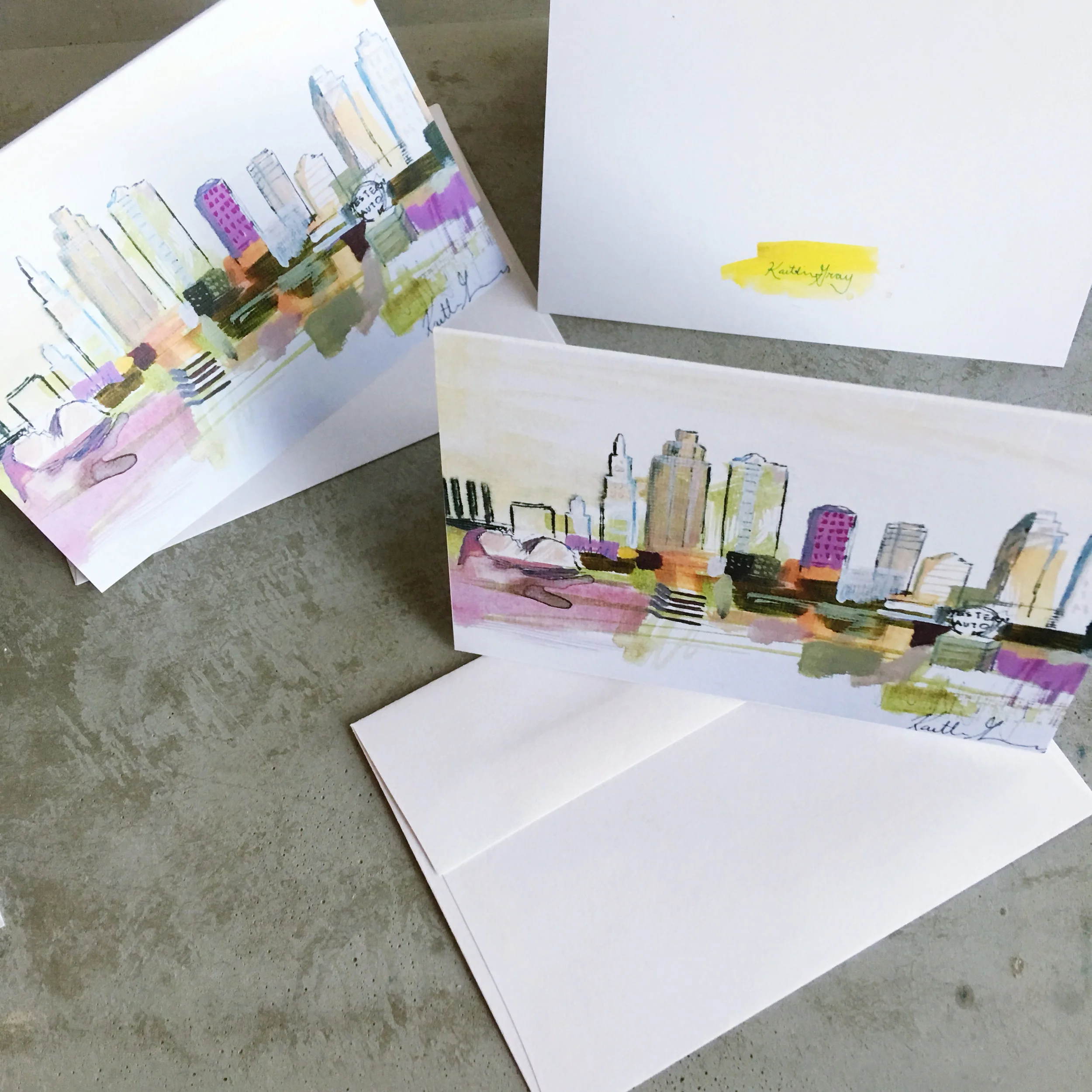 Printed Skyline Greeting Card