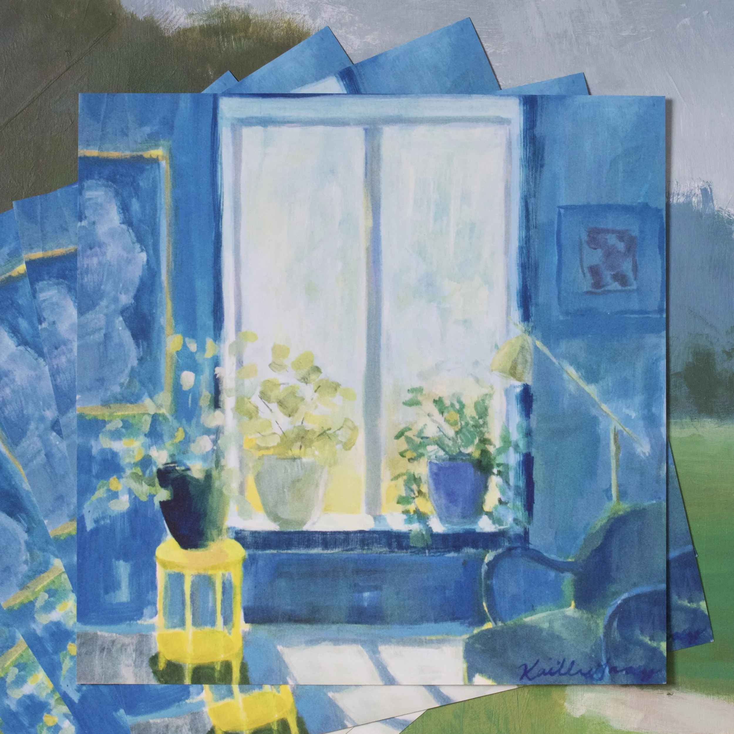 "Yellow Plant Stand" 12x12 Print