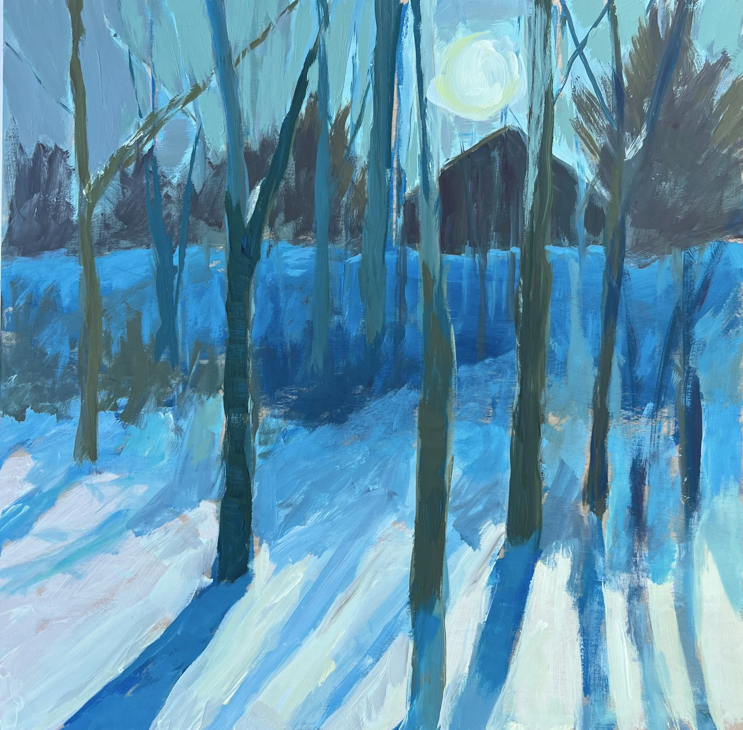 First Snowfall Framed 11x11