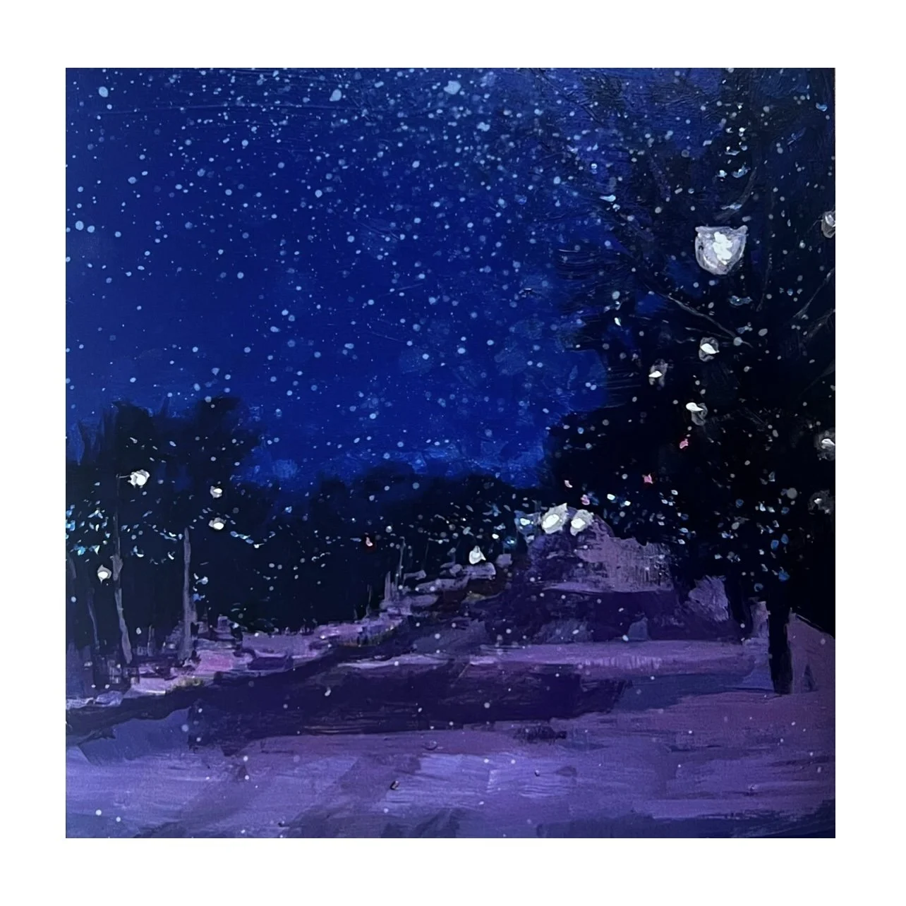 Main Street Lights 10x10" Print