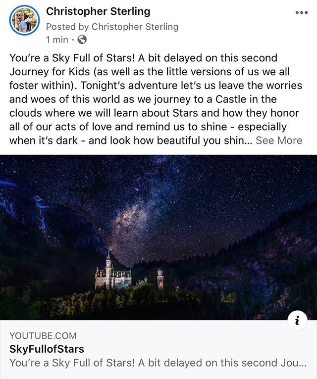 You&rsquo;re a Sky Full of Stars! A bit delayed on this second Journey for Kids (as well as the little versions of us we all foster within). Tonight&rsquo;s adventure let&rsquo;s us leave the worries and woes of this world as we journey to a Castle i