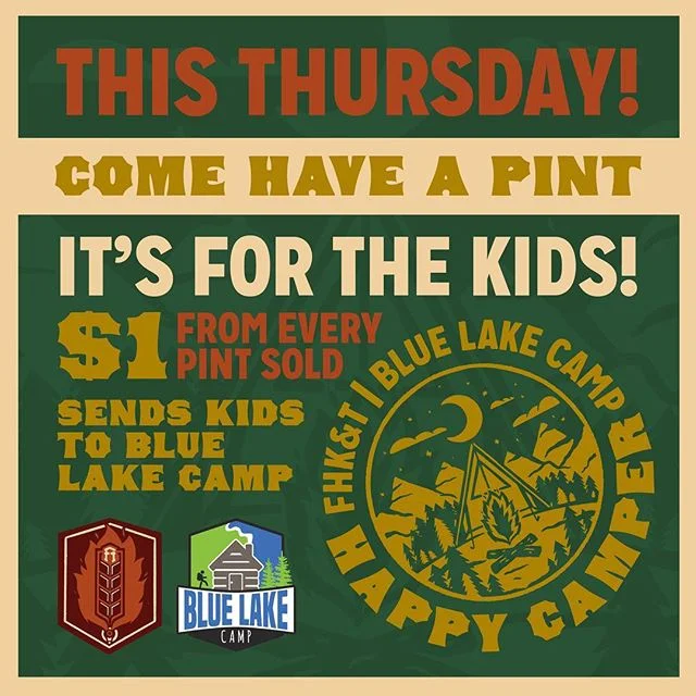 We're 2 days away folks! Happy Camper Day - by FHK&amp;T + Blue Lake Camp is this Thursday!⠀
.
Come on out for an evening of live music with Dawson Rutledge - Campfires on the patio &amp; craft beer in support of kids getting to Blue Lake Camp this fall!⠀
.⠀
Tag all your friends you're bringing with you, let's bring the community together and send some kids to camp!⠀
.
.⠀
.⠀
.⠀
.⠀
.⠀
.⠀
.⠀
.⠀
#fhkt2018 #heritage #restoration #gastropub #cranbrook #cranbrookbc #downtowncranbrook #explorecranbrook #kootenays #kootenaylife #britishcolumbia #tapintothekootenays #eatlocal #history #microbrew #taphouse #bar #craftbeer #brick #firehall #patio #patioseason #livemusic #charity #fundraiser #camping #camplife ⠀
⠀