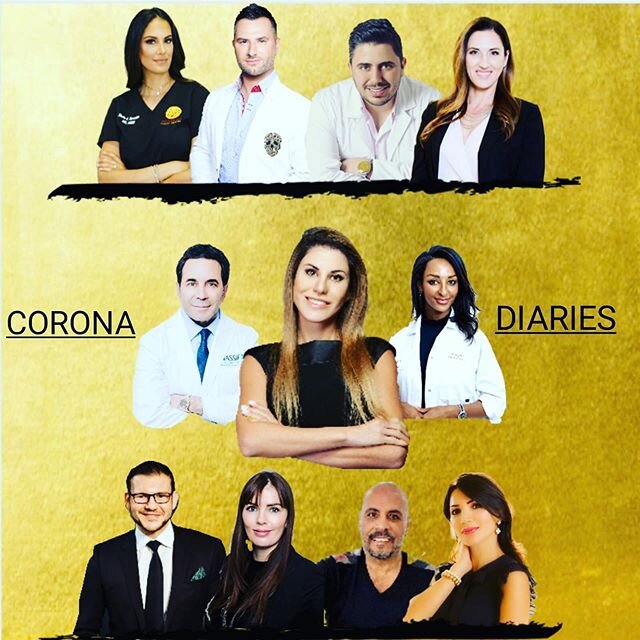 &lsquo;CORONA DIARIES&rsquo;  with global leaders in Cosmetic Medicine - Tune in on IG Live over the next few days to hear some incredible doctors from all around the world (launching with @drpaulnassif from the TV program &lsquo;Botched)&rsquo; shar