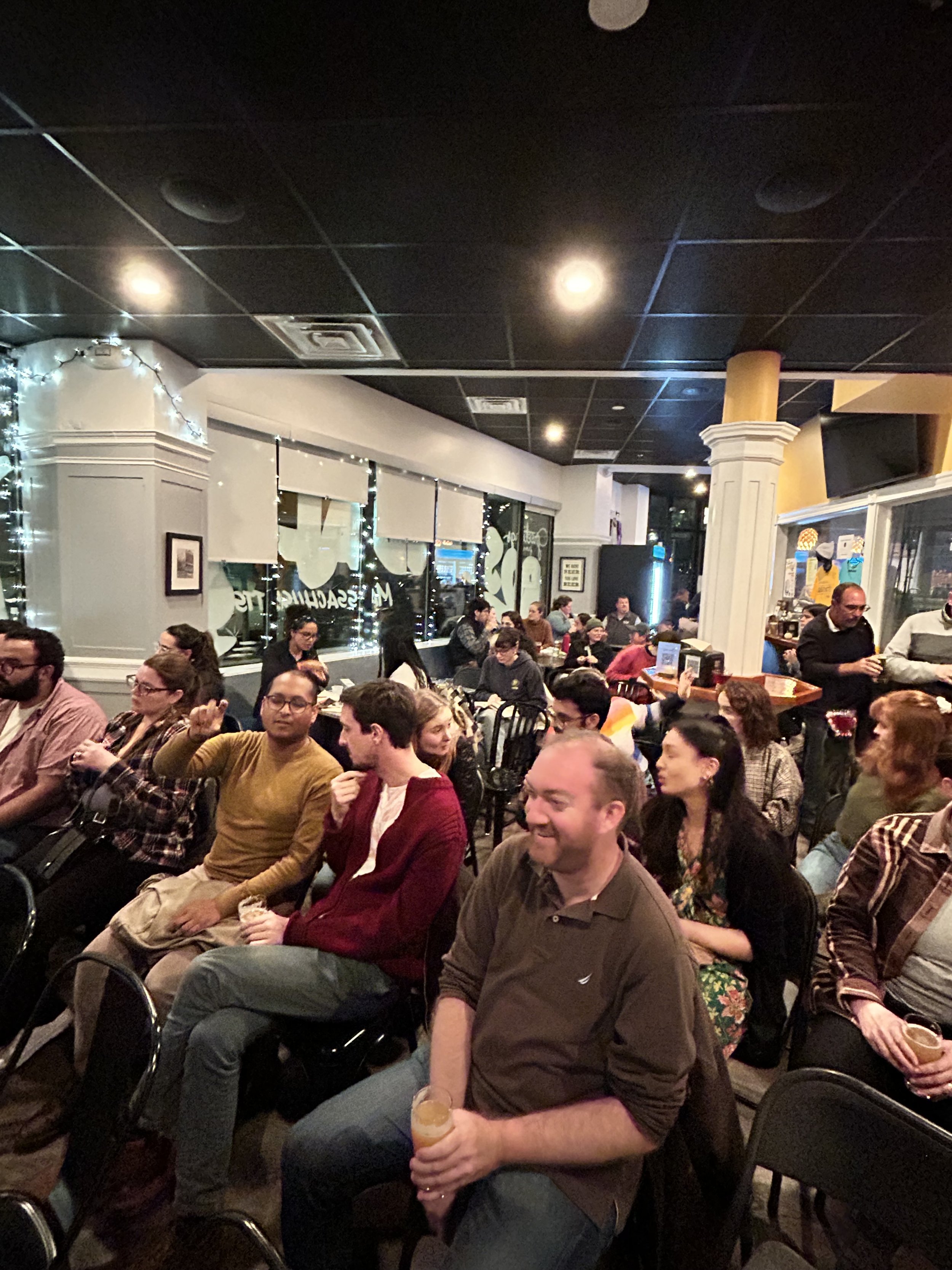Full house for our monthly comedy night!
