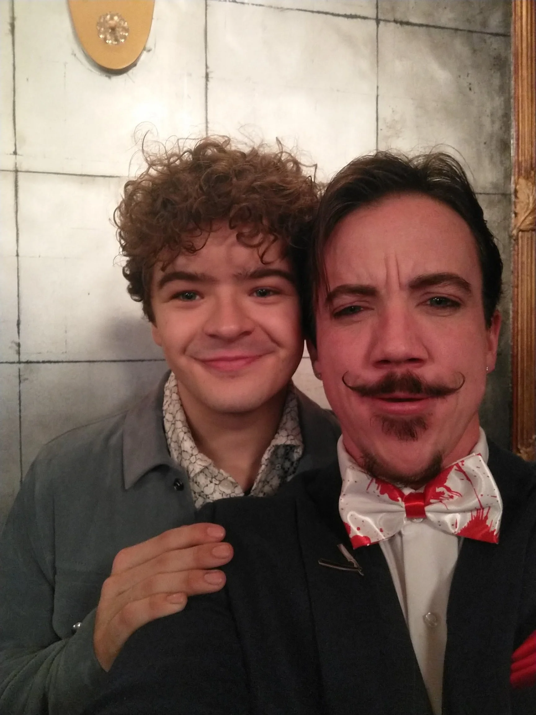  Gaten Matarazzo and Hennessy Winkler at Sweeney Todd opening night 